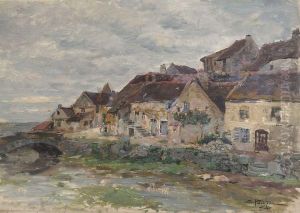 Petit Pont Au Pied D'un Hameau.