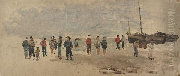 Retour De Peche Sur La Plage. - view 1