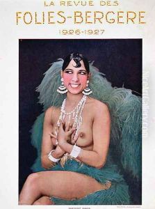 Josephine Baker (1906-75), illustration for the cover of a programme at the Folies Bergere, 1926-7 by Walery, Stanislas