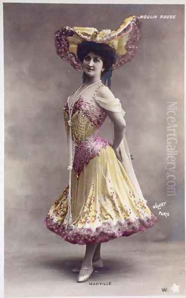 Post Card of Marville (a dancer at the Moulin Rouge) - view 1