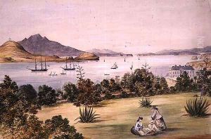 View from Government House, Auckland, 1861