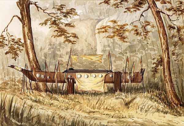 Indian Chief's tomb on the Cowlitz River - view 1