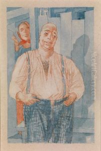 Irakli Vyrubov. Illustration For Maxim Gorky's "the Cemetery"