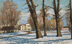Manor In Spring Sunshine