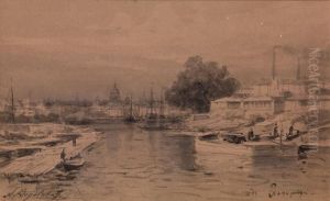 View Of St Isaac's Cathedral From Ekaterinhof by Alexei Petrovitch Bogoliubov