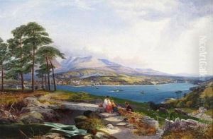 View Of The Menai Straits Looking Towards Mount Snowdon