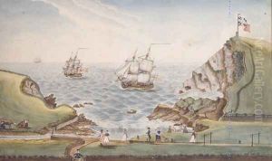 A View of the Bathing Place, called Willdows, taken from Mrs. Downs Malt House, 1799 by J. Walters