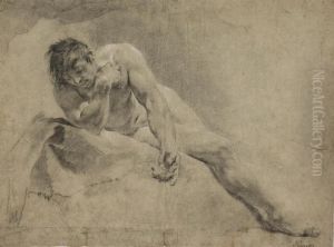 A Reclining Male Nude by Giovanni Battista Piazzetta