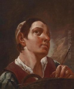 A Young Man With A Basket A Young Man With A Basket