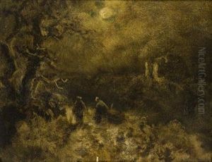 A Nocturnal Landscape by August Bedrich Piepenhagen