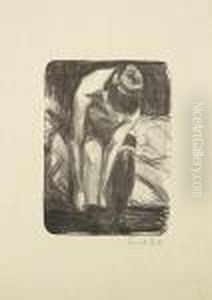 Femme Enfilant Son Bas Femme Enfilant Son Bas