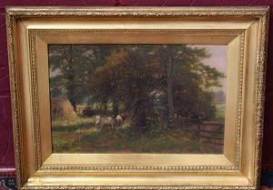 Cattle In The Shade Of Tree by Sidney Pike