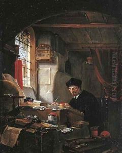 An alchemist in his study