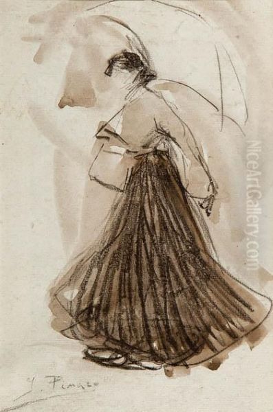 Dama Con Sombrilla - view 1