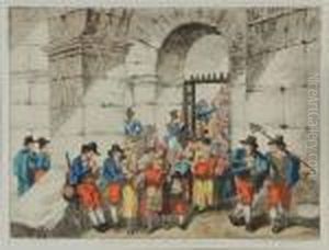 Scena Di Genere Con Contadini by Bartolomeo Pinelli