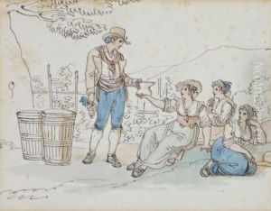 Homme Offrant Du Vin A Des Jeunes