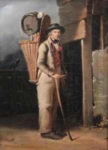 Man With A Barrel On A Basket