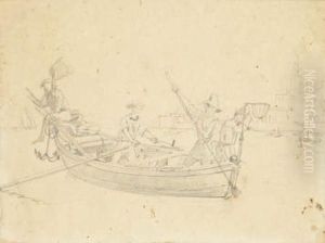 La Barque by Edouard Pingret