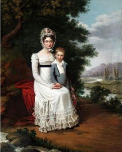A Portrait Of A Mother And Her Son In A Landscape A Portrait Of A Mother And Her Son In A Landscape