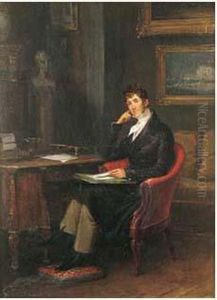 Portrait D'hippolyte De La Porte A Son Bureau