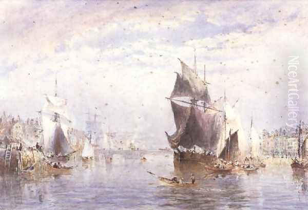 Small Craft on the River at Whitby by Whitby Bridge, 1877 - view 1