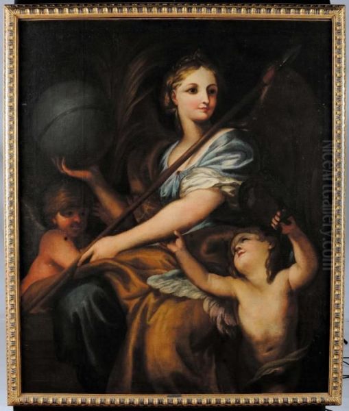 Figura Allegorica Con Putti - view 1