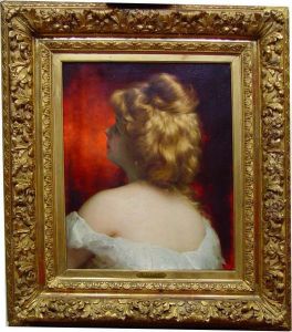 Jeune Femme En Buste De Dos