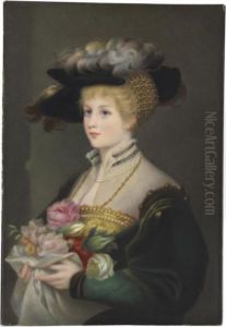 Blondine Mit Rosen Blondine Mit Rosen