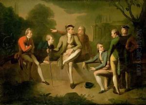 Portrait of Mr. John Corbet, Tollemache, Earl Talbot, James Byres, Sir John Rous, John Staples and William McDouwall by Philip Wickstead