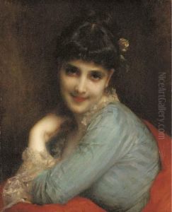 A Young Beauty by Etienne Adolphe Piot