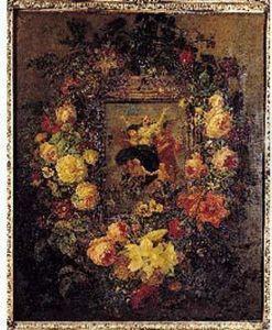 Madonne A La Couronne De Fleurs by Etienne Adolphe Piot
