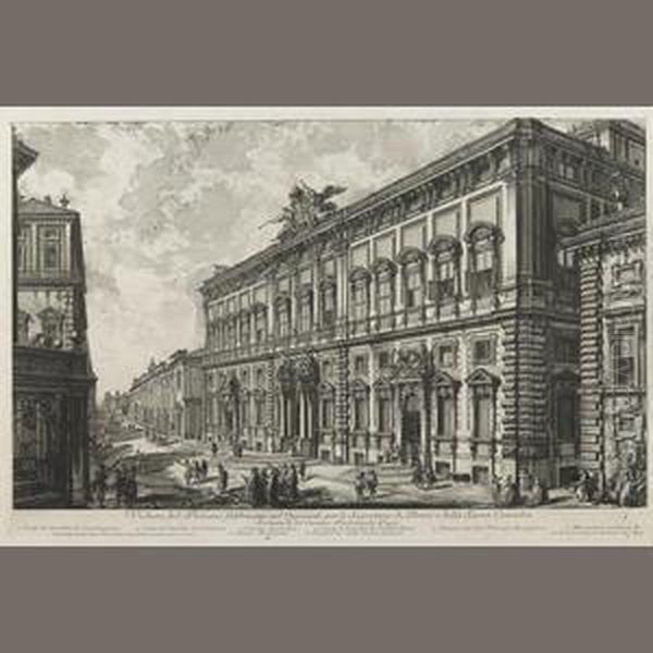Veduta Del Palazzo Fabbricato Sul Quirinale..., From Vedute Di Roma - view 1