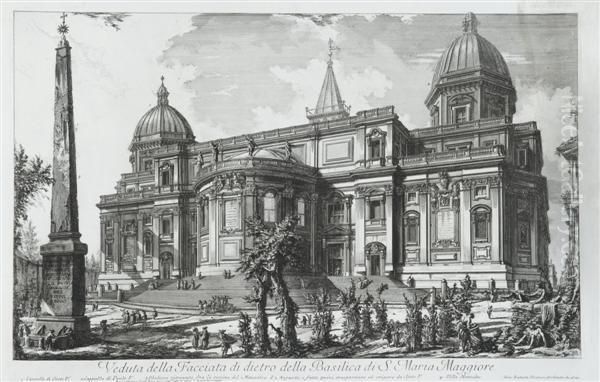 Veduta Della Facciata Di Dietro Della Basilica Di S.maria Maggiore - view 1
