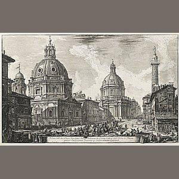 Veduta Delle Due Chiese..., From Vedute Di Roma - view 1