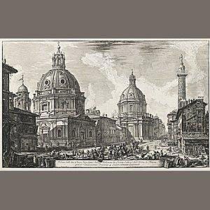 Veduta Delle Due Chiese..., From Vedute Di Roma by Giovanni Battista Piranesi