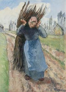 La Porteuse De Bois by Camille Pissarro