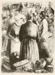 Marche A Pontoise by Camille Pissarro