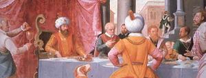 Story of Esther: Banquet scene by Peter Candid