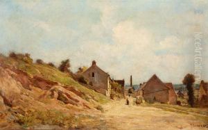 La Vieille Route A Angers by Antoine Emile Plassan