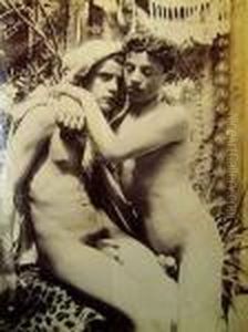 Jeunes Hommes Enlaces Sicile Vers 1900