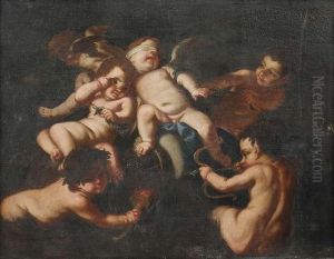 Spielende Putti Und Faunsknaben