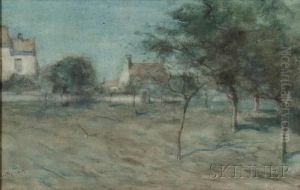 Farm In Moonlight by Geo Poggenbeek