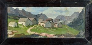vue De Village Savoyard by Lucien Poignant