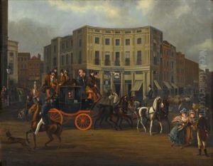The Brighton-london Royal Mail Coach Passing Regent Circus