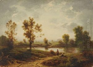Couple Au Bord De L'etang