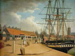 Westerdales Yard and the Wellington from the New Dock, c.1820 by Robert Willoughby