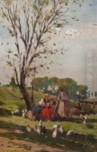 Campesinos Con Gallinas Campesinos Con Gallinas