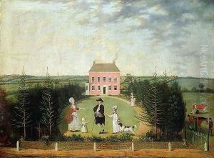 Conversation Piece before a House in Monument Lane, c.1780 by W. Williams