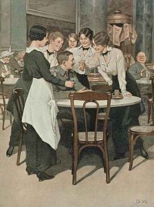 On Leave, illustration from a German magazine, Simplicissimus, c.1915