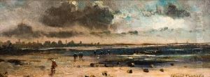 Vissers Op Het Strand by Edward Antoon Portielje